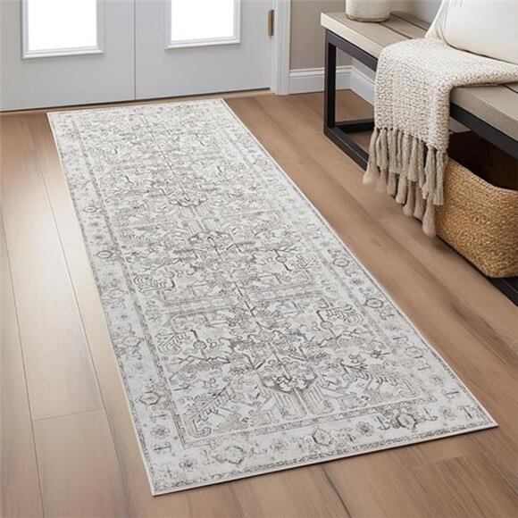 Kitchen Runner Rug 2x5 -Bohemian Hallway Rug Washable Rug Floral Runner Non Slip - Picture 7 of 7